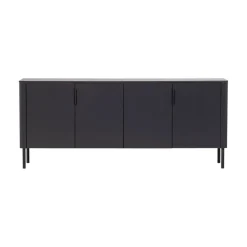Gunnar Dressoir grenen matzwart 200 cm