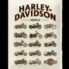 Harley-Davidson Models - metalen bord
