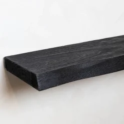 Londo wandplank zwevend Zwart Mangohout 80cm