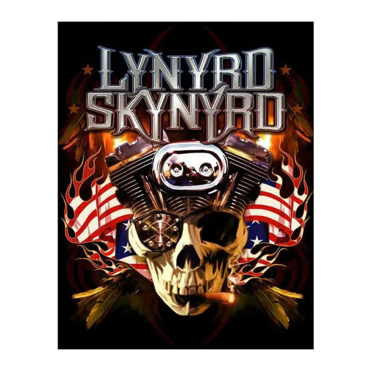 Lynyrd Skynyrd Schedel - metalen bord
