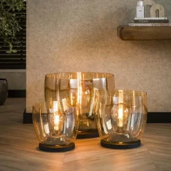 Masuka 1-lichts Vloerlamp Amber L 41cm