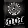 Mercedes Garage - metalen bord