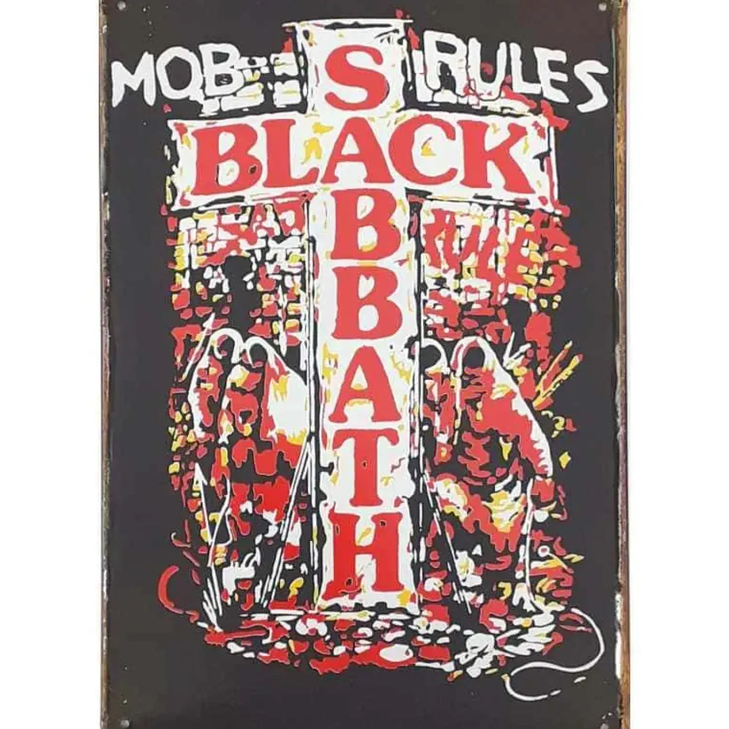 Mob Rules - metalen bord