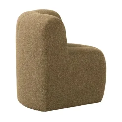 Mojo Eetkamerbank Hoek Met Rugleuning Bouclé Geel/Bruin Melange