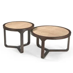 Moritz Bijzettafel Creme Travertin 60 cm