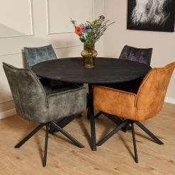 Nelly eetkamerstoel velvet Light blue