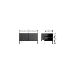 New Gravure Tv meubel grenen dust 100 cm