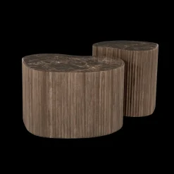 Nice Salontafel organisch Set van 2 Bruin