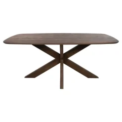 Nikki Eettafel deens ovaal Bruin Acaciahout bruin 160 cm