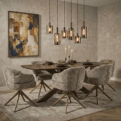 Nikki Eettafel deens ovaal Bruin Acaciahout bruin 160 cm