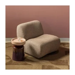 Nomu Fauteuil chenille Lichtbruin