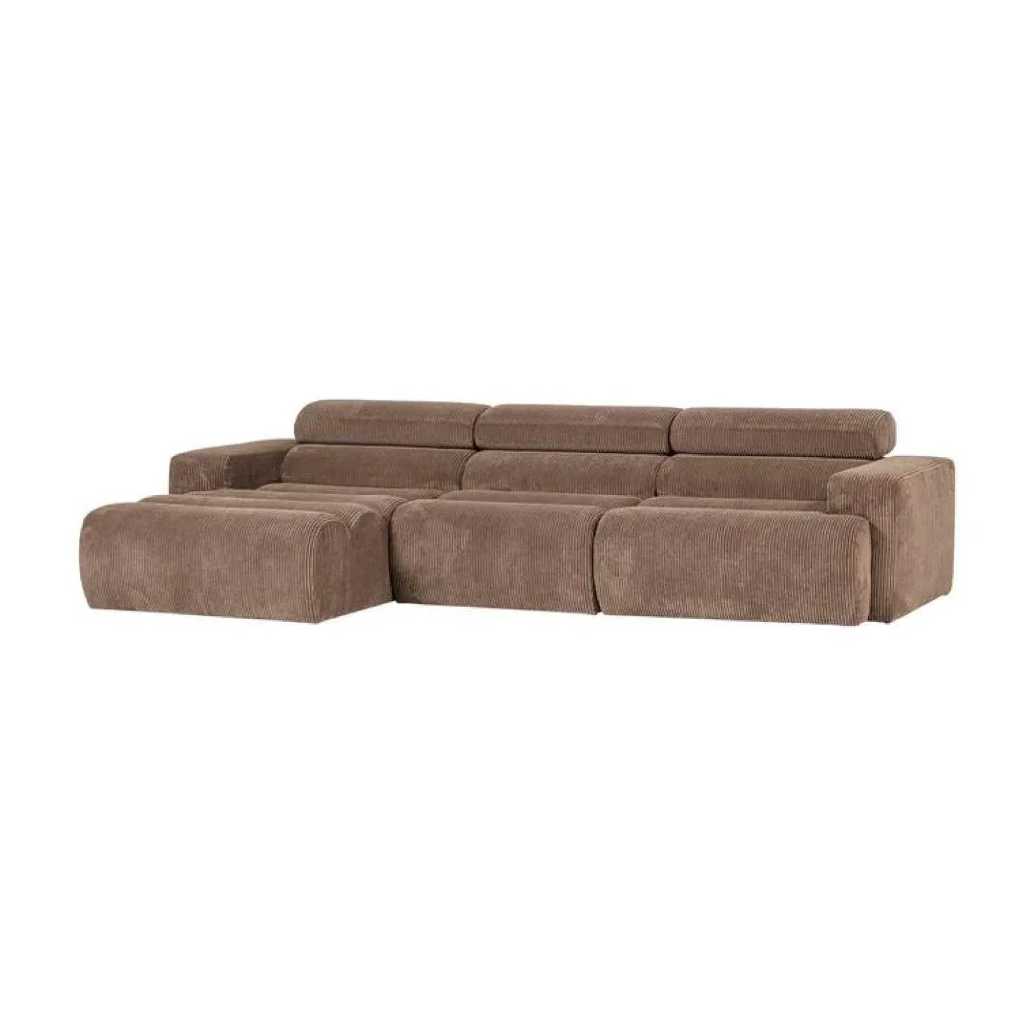 Novi Chaise Longue Bank Links Ribstof Taupe