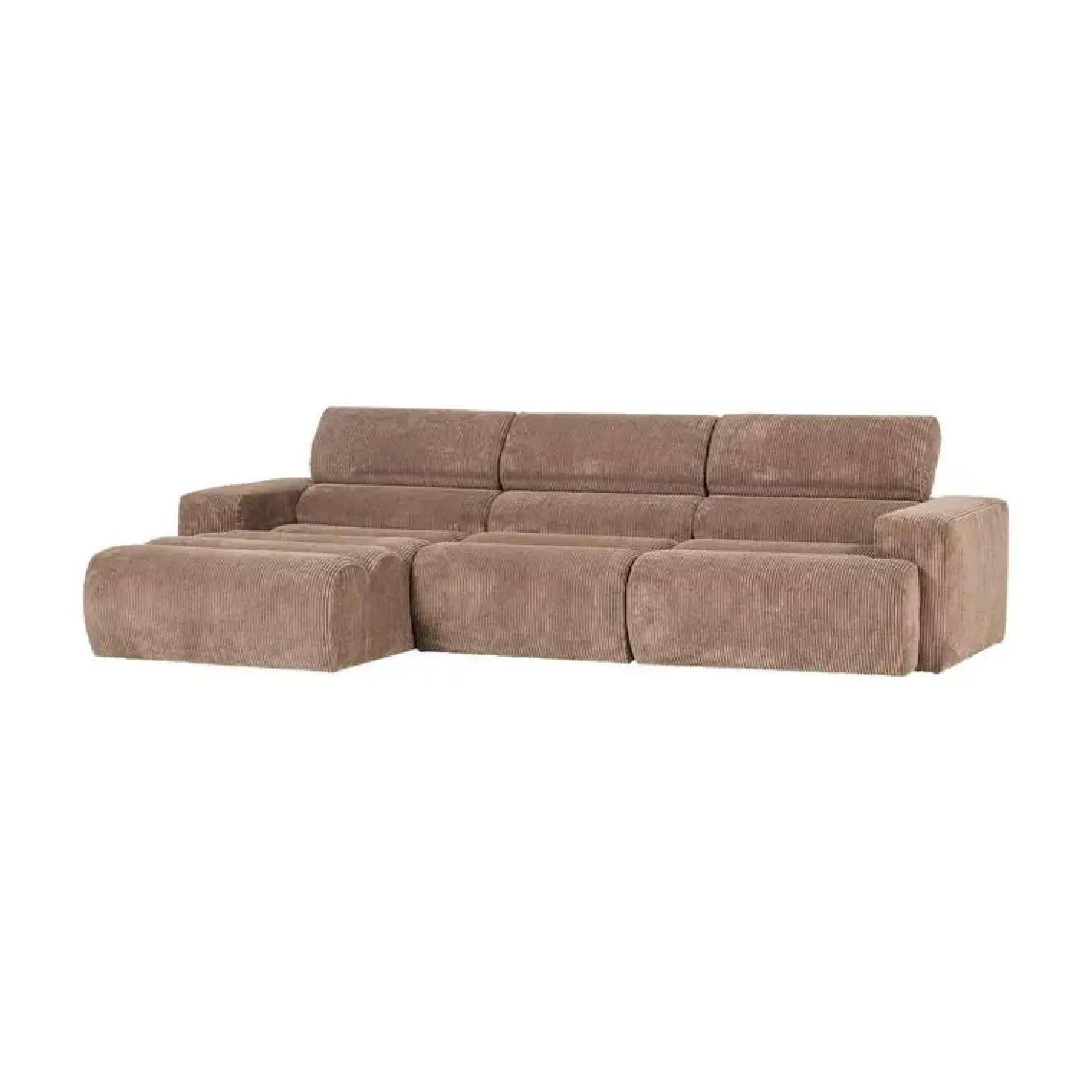 Novi Chaise Longue Bank Links Ribstof Taupe