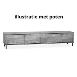 Nuvoro Zwevend Tv meubel 4-deurs Dark Mango 236cm