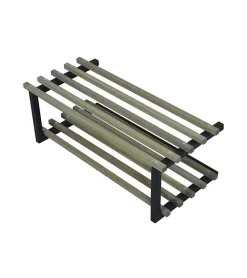 Parker industrieel schoenenrek zwart / hout