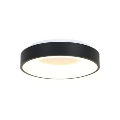 Plafonniere Ringlede zwart large 48cm