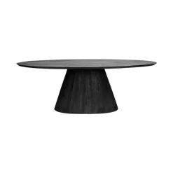 Premana Eetkamertafel ovaal Zwart 260 cm