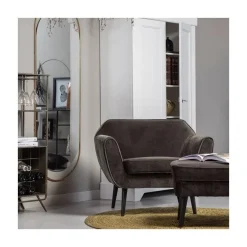 Rocco Hocker Velvet Warmgroen 77cm