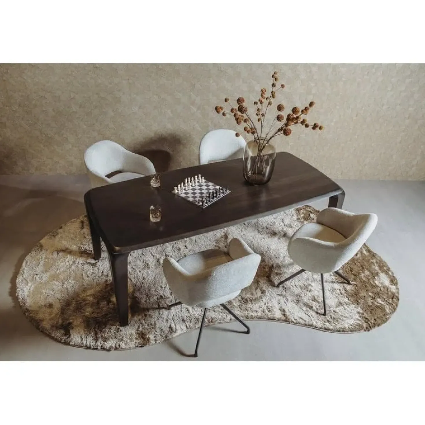 Ronta Eettafel bruin mangohout 200cm
