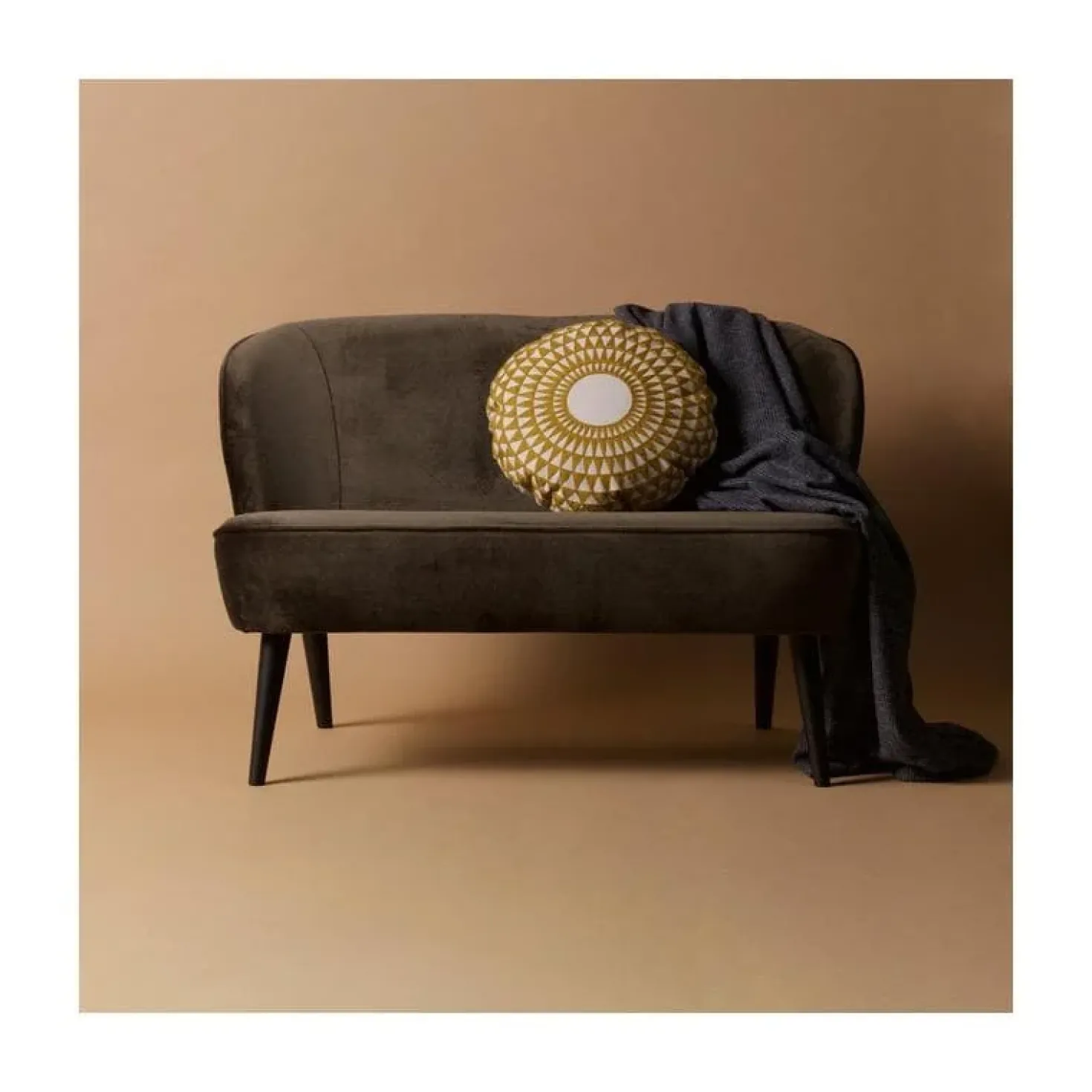 Sara Bankje Velvet Warm Groen 110cm