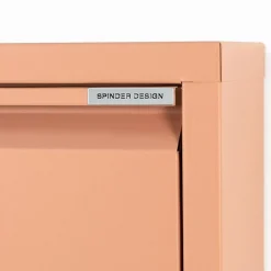 Schoenenkastje industrieel Pippen (1 lade) – Terracotta metaal