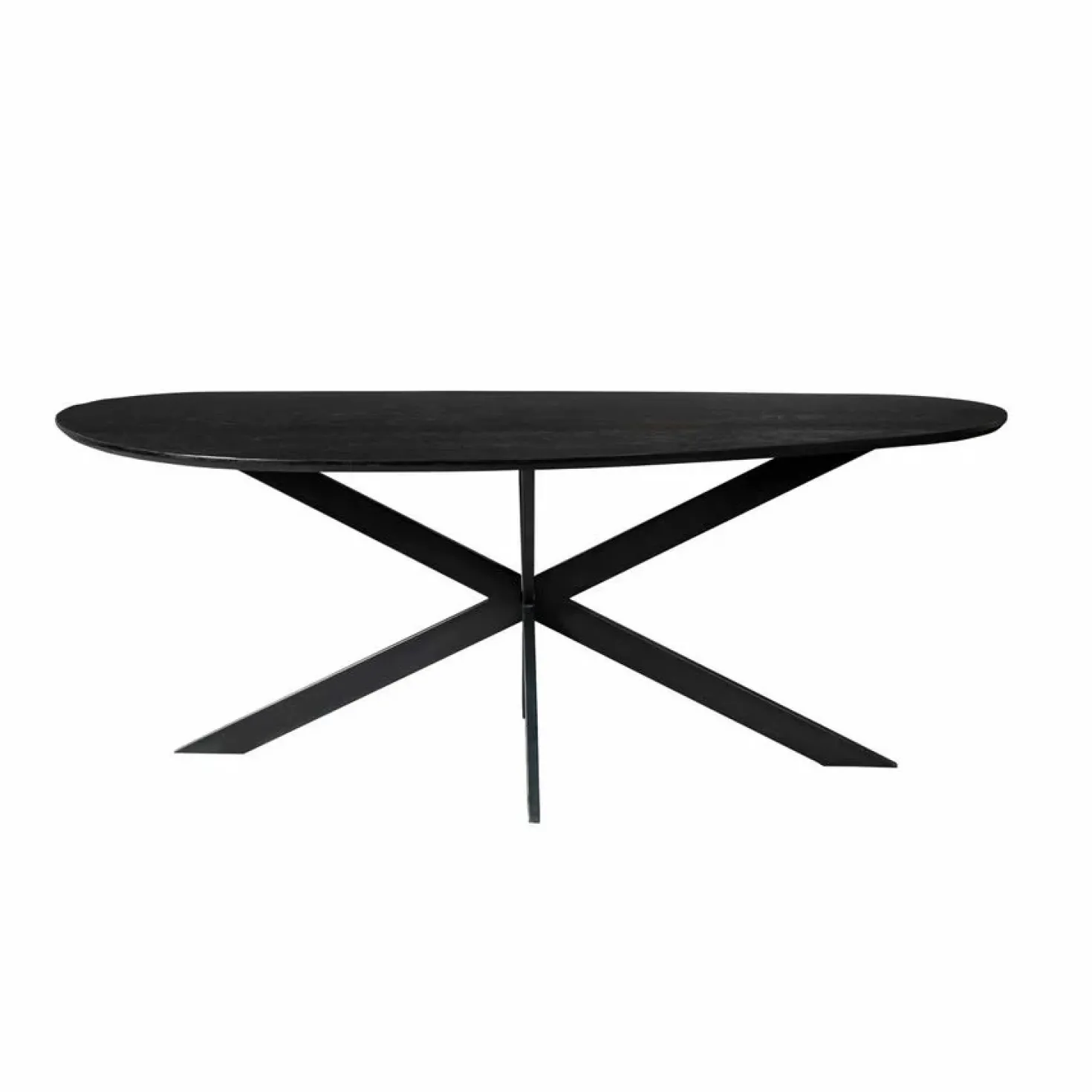 Shane Eettafel Organisch Zwart Eikenhout 280cm