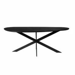 Shane Eettafel Organisch Zwart Eikenhout 180cm
