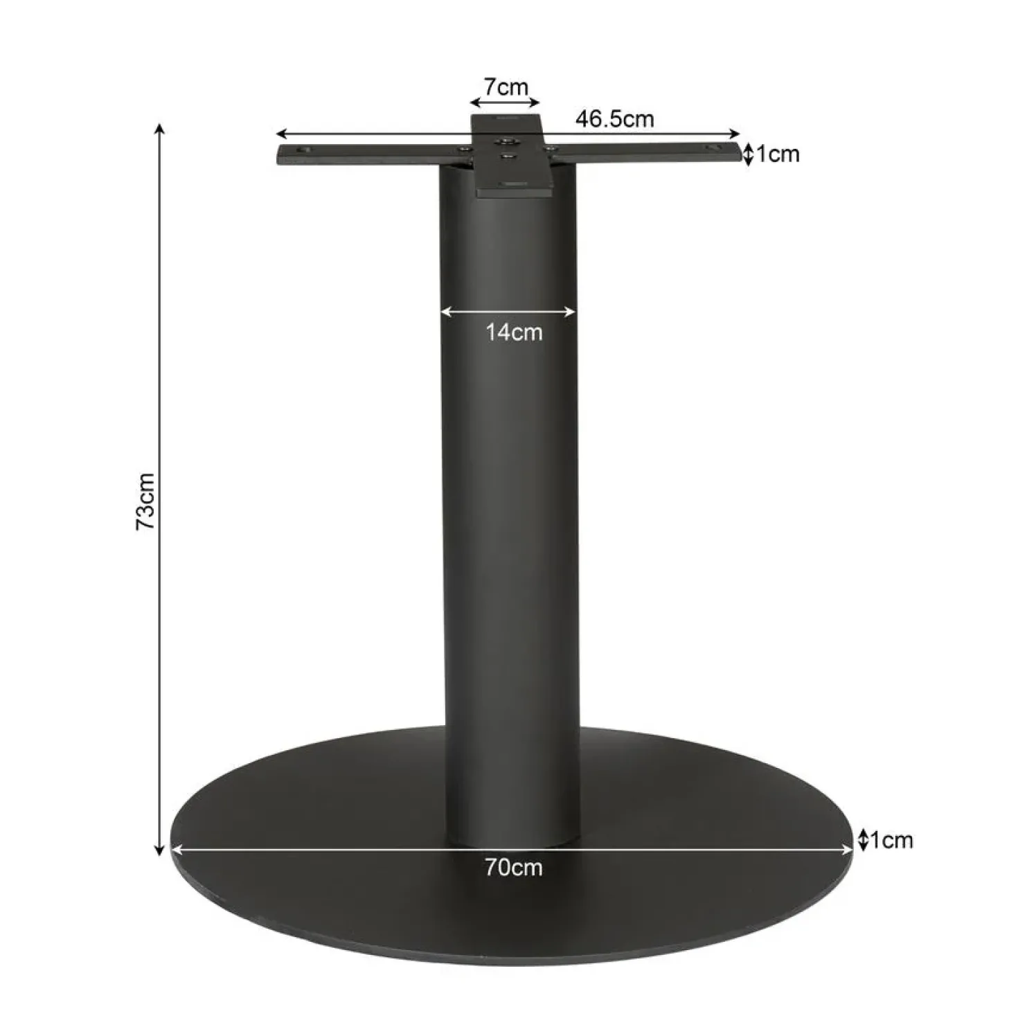 Slate Kolompoot zwart 70cm