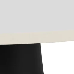 Solvani Salontafel hoog Rond Keramiek Zwart-Wit 45cm