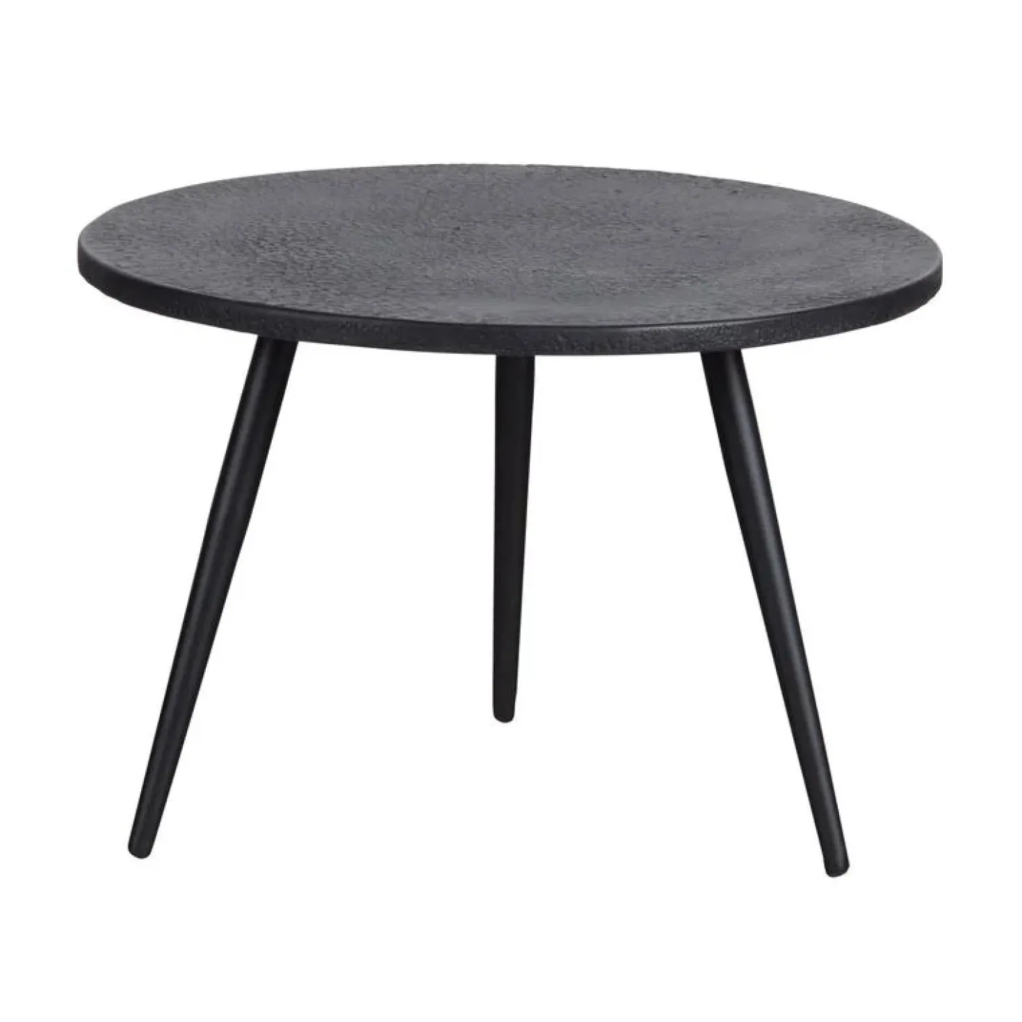 Suze Bijzettafel rond set van 2 Hout/Metaal Zwart