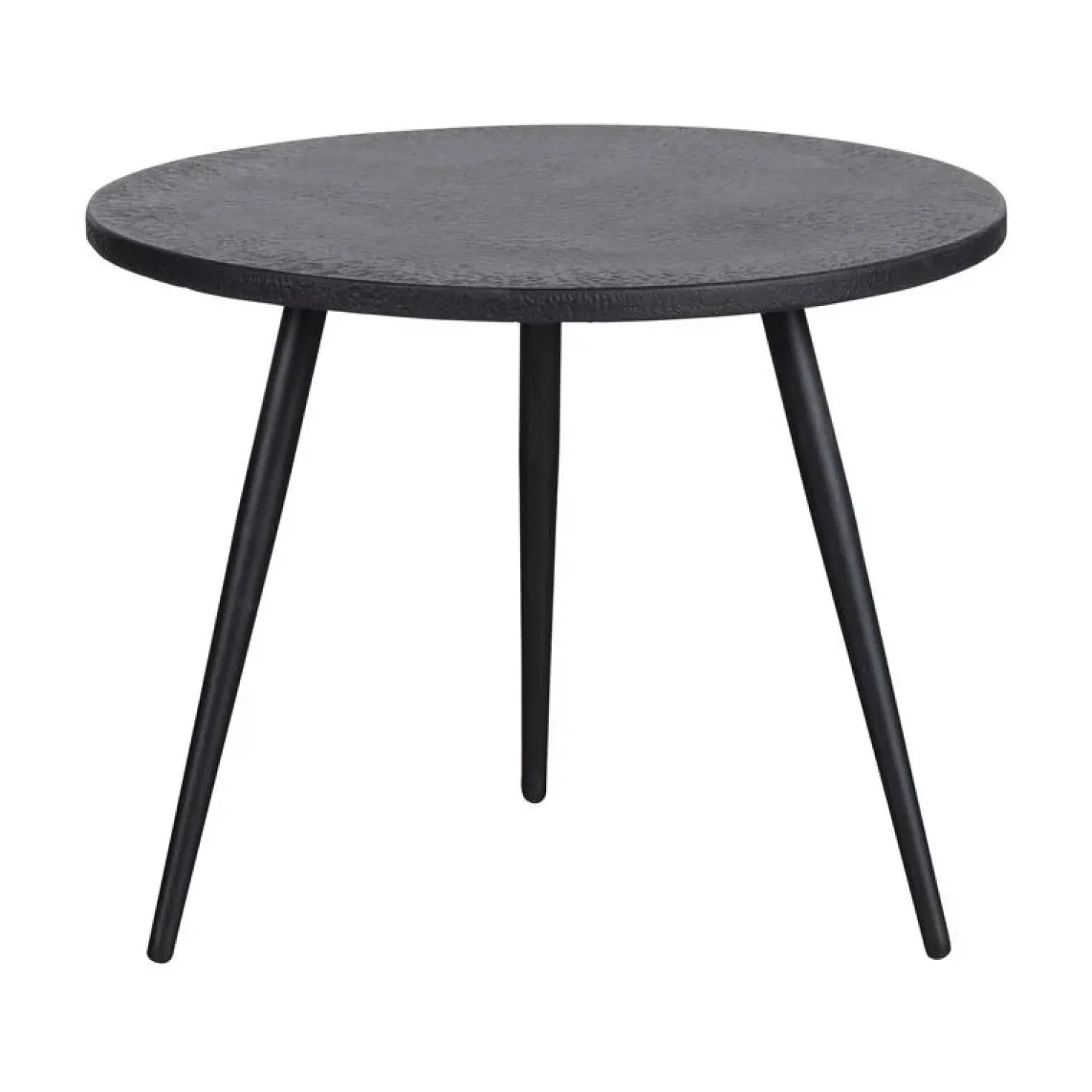 Suze Bijzettafel rond set van 2 Hout/Metaal Zwart