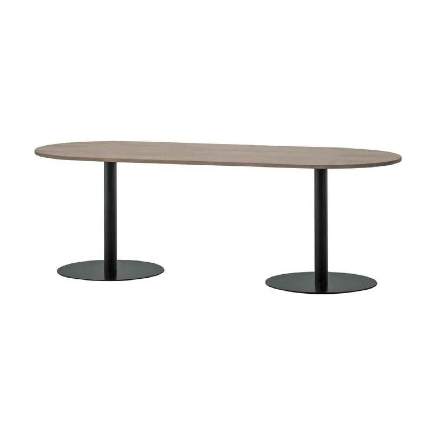 Tablo Eettafel ovaal VL Eikenhout pebble grey/zwart 220cm