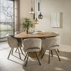 Tessio 5-lichts Hanglamp Getrapt Multikleur glas