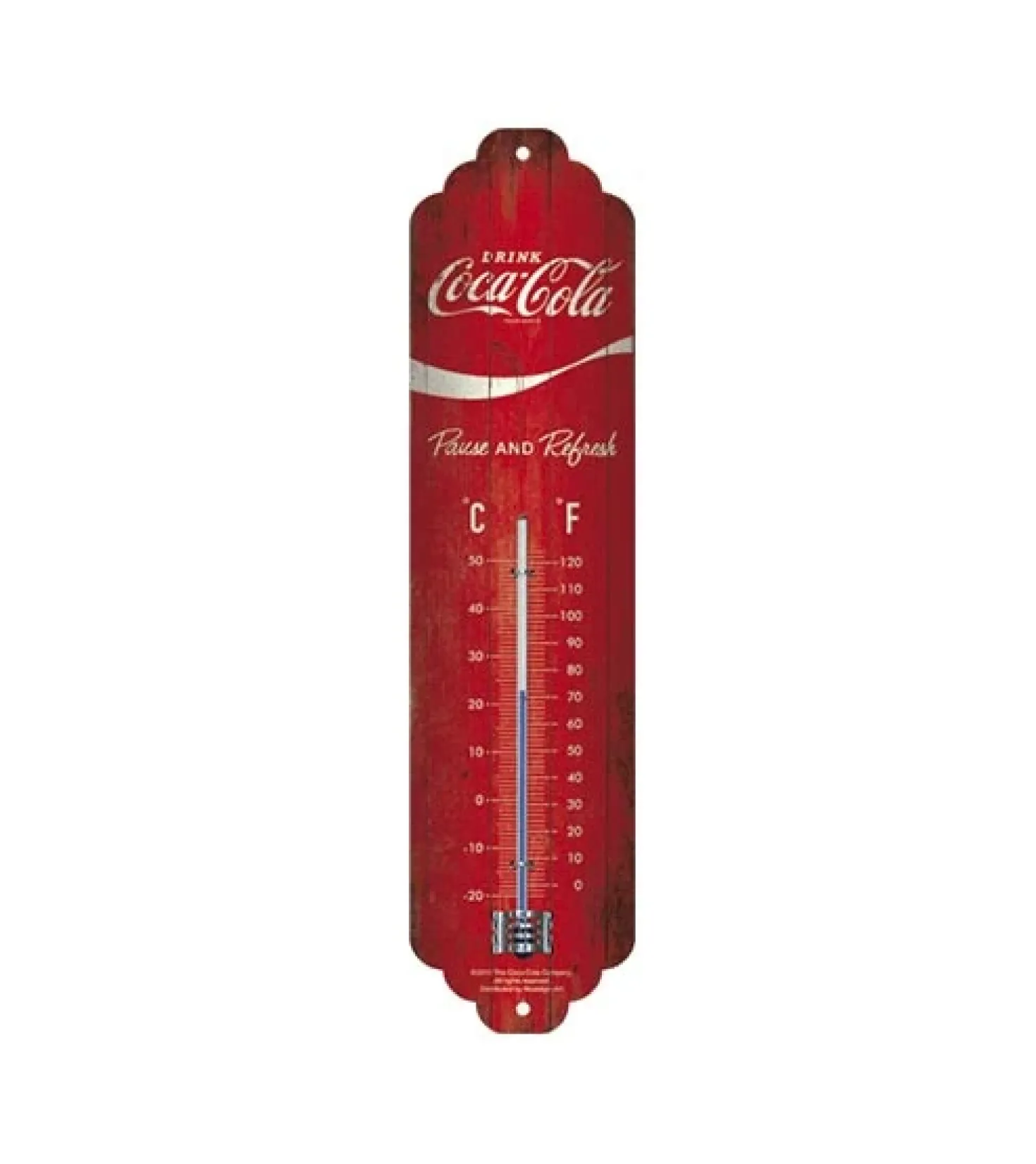 Thermometer binnen Coca Cola