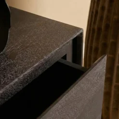 Tony Zwevend Tv meubel Zwart Mangohout 240 cm