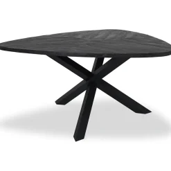 Trivero eetkamertafel driehoek 150cm zwart