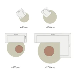 Vloerkleed Velluto Nature Rond ø160 cm