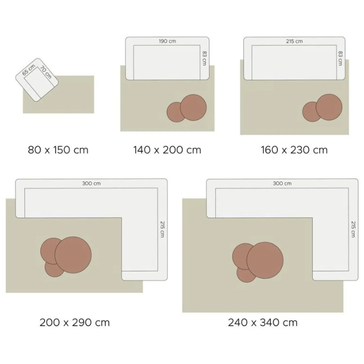 Vloerkleed Velluto Toffee 230 x 330 cm