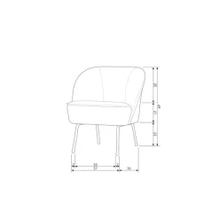 Vogue Fauteuil Geweven Stof Zand