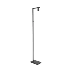 Wilco 1-lichts Vloerlamp Zwart met Goud Velvet kap