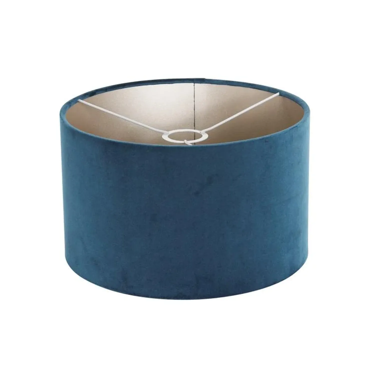 Wilco 1-lichts Vloerlamp Zwart met Blauw Velvet kap