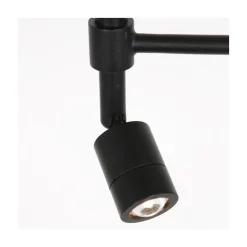 Wilco 2-lichts Vloerlamp Zwart met Goud Velvet kap