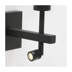 Wilco 2-lichts Wandlamp Zwart met Zilver Velvet kap
