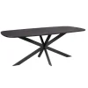 Yuna Eettafel Deens ovaal zwart 200 cm