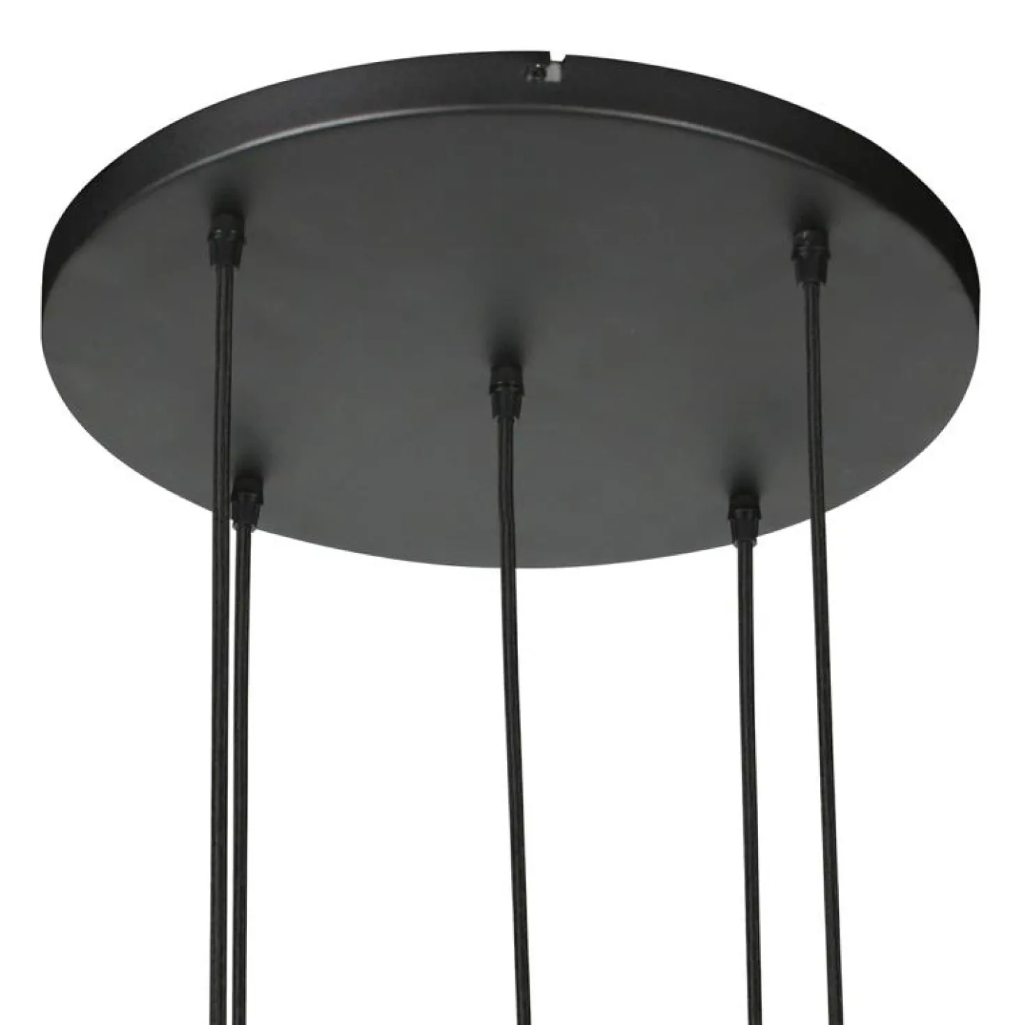 Zavi 5-lichts Getrapte Hanglamp Crème Stof